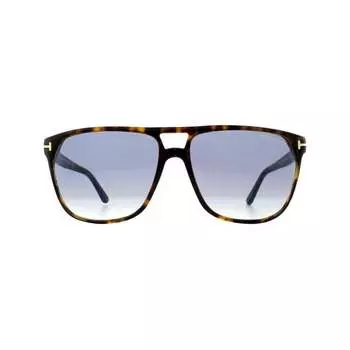 Мужские солнцезащитные очки Aviator темно-синего цвета с градиентом Tom Ford, коричневый