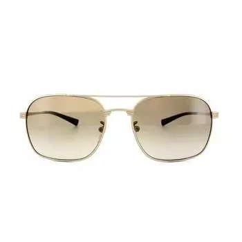 Мужские солнцезащитные очки-авиаторы полированные коричневые с градиентом Police, желтый