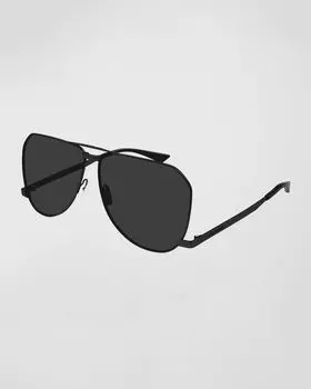 Мужские солнцезащитные очки-авиаторы SL 690 Dust Metal Saint Laurent, цвет Semimatte Black