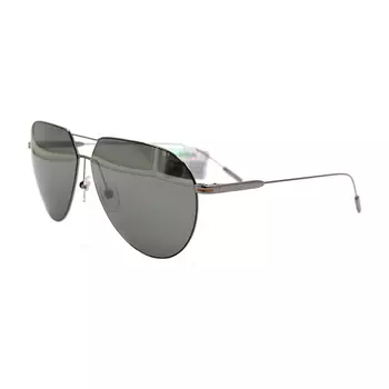 Мужские солнцезащитные очки-авиаторы Zegna Alloy Aviator цвета оружейной стали Ermenegildo Zegna