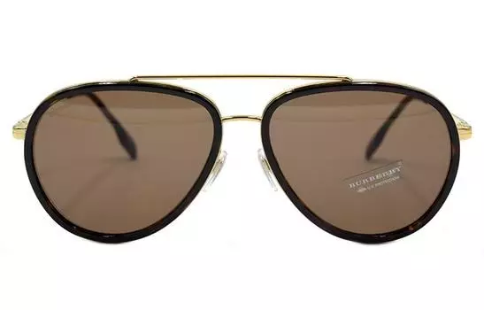 Солнцезащитные очки Burberry мужские, золотой / черный