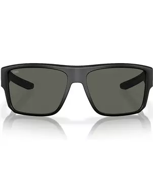 Мужские солнцезащитные очки Costa Taxman с зеркальными прямоугольными поляризованными линзами Taxman 59 мм, серый