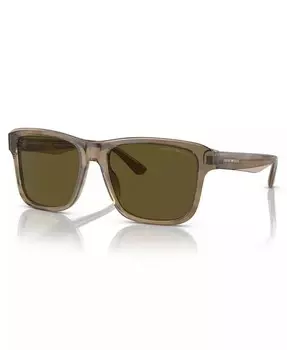 Мужские солнцезащитные очки EA4208 Emporio Armani, коричневый