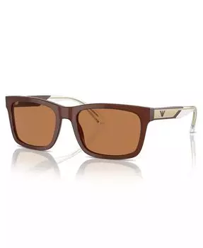 Мужские солнцезащитные очки, Ea4224 Emporio Armani, коричневый