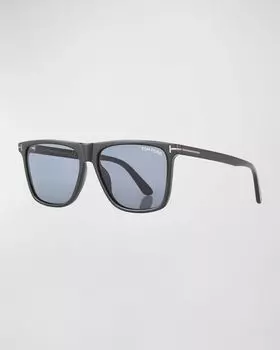 Мужские солнцезащитные очки Fletcher Square из ацетата TOM FORD, цвет Black