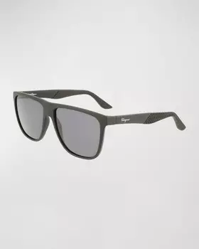 Мужские солнцезащитные очки Gancini с плоским верхом Navigator Ferragamo