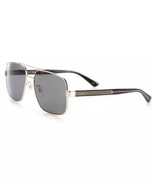 Мужские солнцезащитные очки Gucci Pilot 60 мм, золотой