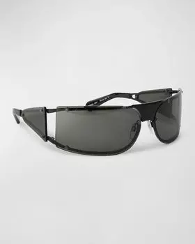 Мужские солнцезащитные очки Kenema без оправы с запахом Off-White, цвет Black