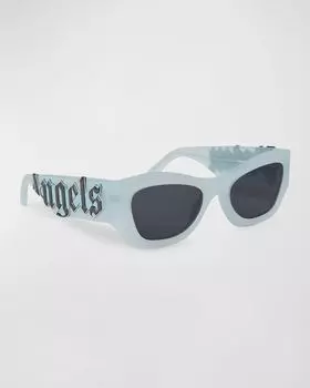 Мужские солнцезащитные очки «кошачий глаз» из ацетата Canby Palm Angels, цвет Light Green