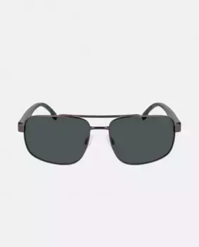 Мужские солнцезащитные очки квадратной формы с металлической оправой и поляризованными линзами Nautica, черный