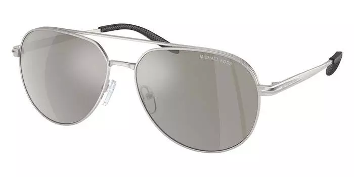 Мужские солнцезащитные очки Michael Kors Highlands 60 мм матового серебристого цвета MK1142-10036G-60