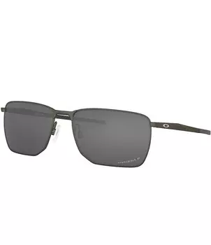 Мужские солнцезащитные очки Oakley OO4142 Ejector 58 мм, поляризованные прямоугольные, серый