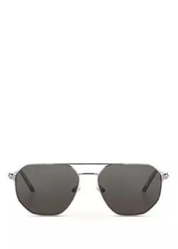 Мужские солнцезащитные очки-пилоты Cr 80025 c1 Cerruti 1881, серебряный