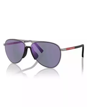 Мужские солнцезащитные очки, PS 53ZS PRADA LINEA ROSSA, серебро