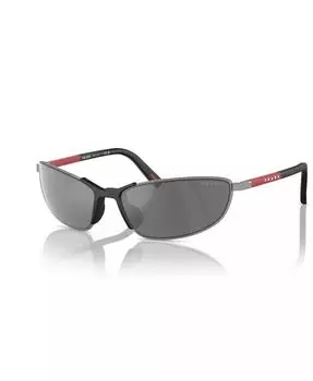 Мужские солнцезащитные очки, PS 55ZS PRADA LINEA ROSSA, серебро