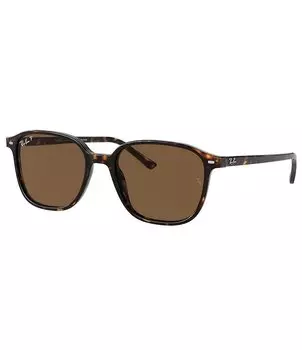 Мужские солнцезащитные очки Ray-Ban с квадратной поляризацией, диаметр 53 мм, коричневый