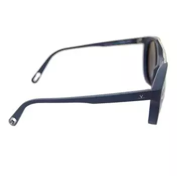 Мужские солнцезащитные очки с двойной перемычкой серо-серебристого цвета с линзой VUARNET