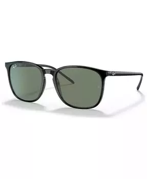 Мужские солнцезащитные очки с низкой посадкой на переносице Ray-Ban, черный