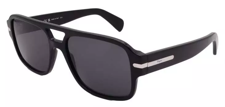 Мужские солнцезащитные очки Salvatore Ferragamo, черный