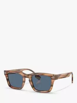 Мужские солнцезащитные очки в d-образной оправе be4403 Burberry, цвет Brown/Blue