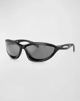 Мужские солнцезащитные очки в пластиковой обертке Prada, цвет Black