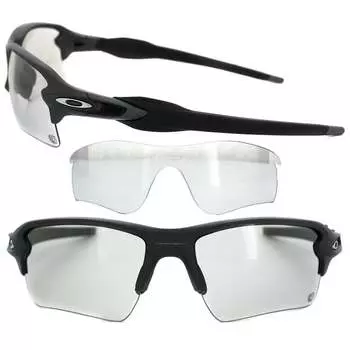 Мужские солнцезащитные очки Wrap с матовым иридием Oakley, черный