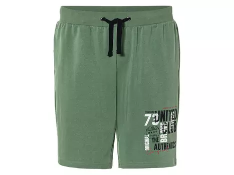 Мужские спортивные бермуды Livergy с высоким содержанием хлопка, зеленый