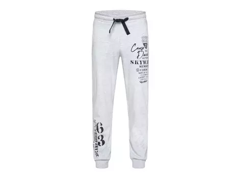 Мужские спортивные брюки Camp David с принтом, светло-серый