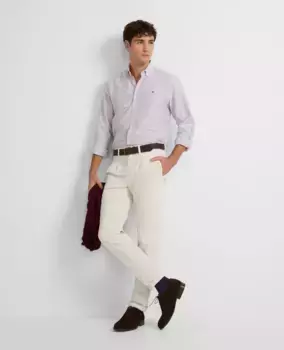 Мужские спортивные брюки-чинос с двойной складкой Stone Silbon, цвет Piedra