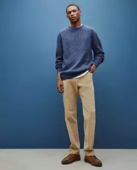 Мужские спортивные брюки из хлопка и эластомера стандартного размера с пятью карманами Dustin, бежевый