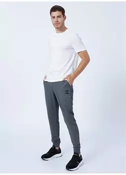 Мужские спортивные брюки нормального серого цвета 930771-2833 HMLBRINOS PANT M Hummel, черный