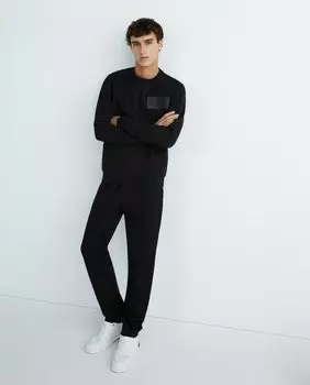 Мужские спортивные брюки с отстрочкой Guess, черный