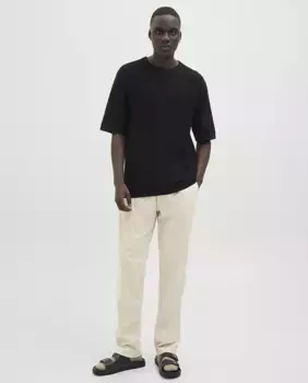 Мужские спортивные брюки с высокой талией и завязками Jack & Jones, бежевый