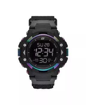 Мужские спортивные часы Keats 55MM с цифровым хронографом, черные Skechers, черный