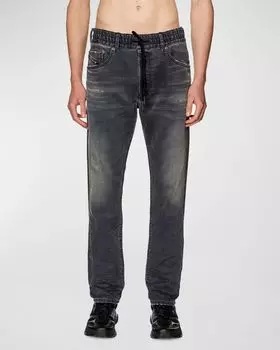 Мужские спортивные джинсы из денима D-Krooley Jogg L.32 темно-серого цвета Diesel, цвет Black
