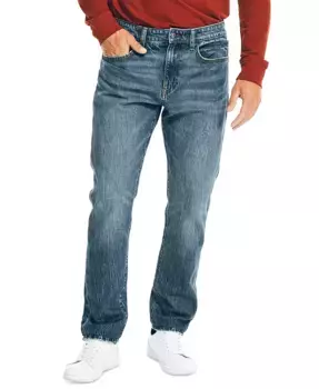 Мужские спортивные джинсы с зауженным силуэтом и эффектом растяжки, 5 карманов Nautica, синий