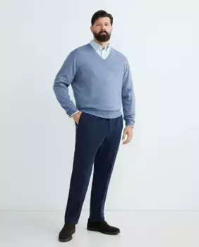 Мужские спортивные парусиновые брюки облегающего кроя Emidio Tucci, синий