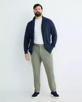 Мужские спортивные парусиновые брюки облегающего кроя Emidio Tucci, темно-зеленый