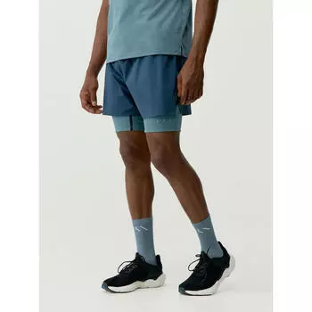 Мужские спортивные шорты из исполнительской ткани Kuban Born Living Yoga., цвет blau