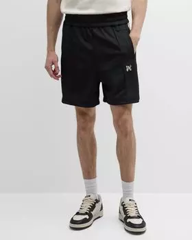 Мужские спортивные шорты с монограммой Palm Angels, цвет Black Butter