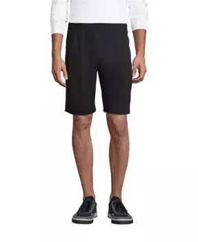 Мужские спортивные шорты с сеткой Lands' End, черный