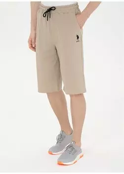 Мужские спортивные шорты светло-хаки MARKOIY024 U.S. Polo Assn., светлый хаки