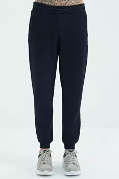 Мужские спортивные штаны Cesar темно-синие с карманами и молнией AIR JONES