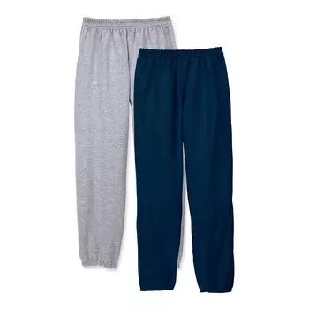 Мужские спортивные штаны Hanes 2-Pack EcoSmart 32 из флиса, цвет Light Steel Navy
