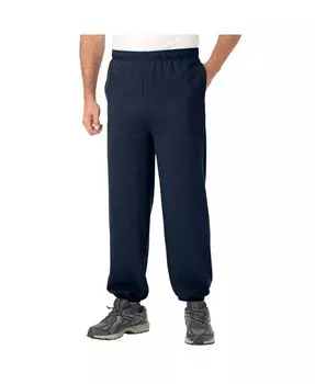 Мужские спортивные штаны из флиса с эластичными манжетами для больших и высоких KingSize, синий