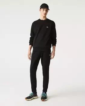 Мужские спортивные штаны Lacoste Jogger из органического хлопкового флиса Lacoste, черный