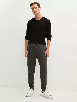 Мужские спортивные штаны стандартного кроя LCWAIKIKI Basic, антрацит меланж