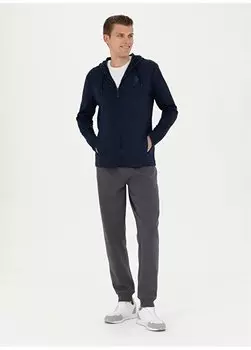 Мужские спортивные штаны стандартного кроя с нормальной талией антрацитового цвета RC-SELO U.S. Polo Assn., антрацитовый