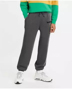 Мужские спортивные штаны свободного кроя из джинсовой ткани с эластичным поясом и графикой Levi's, мульти