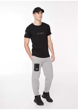 Мужские спортивные штаны свободного кроя серо-черные PXW G511 REPOCKET_REPOCKET LOOSE FT Ko Samui, серый/черный